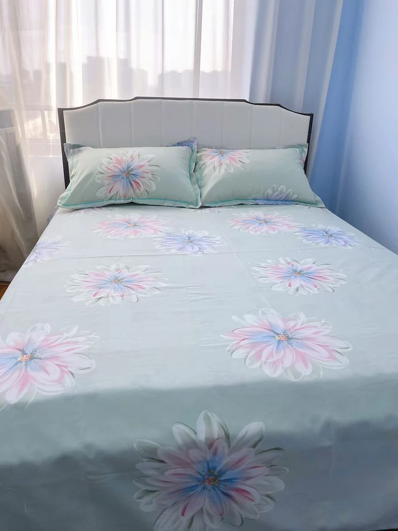 山东老粗布床单 2.45*2.5加厚密实贴身透气【繁花似锦】