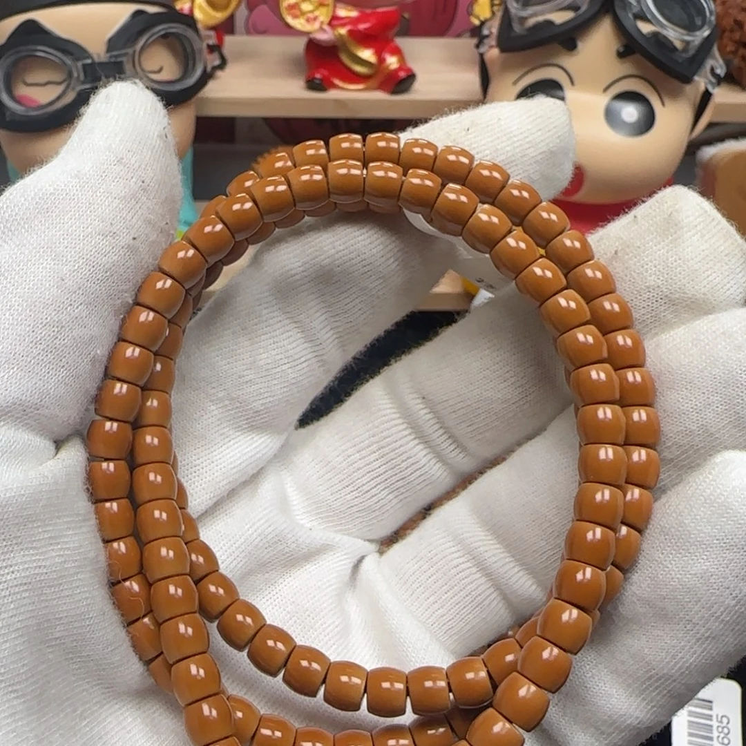 橄榄核手串老挝长串直切三花无白5.9mm