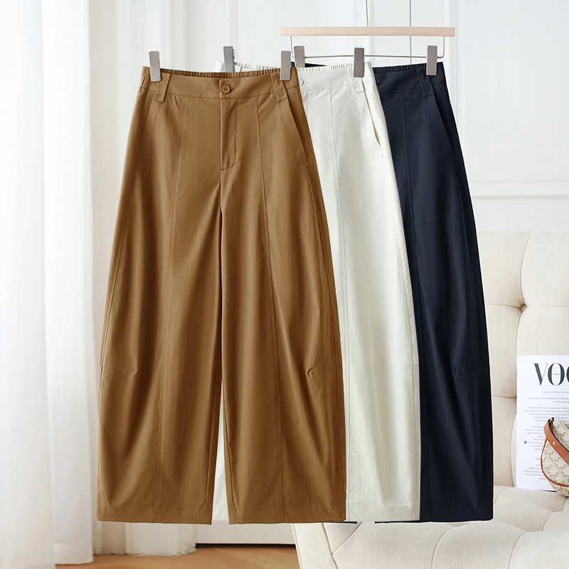 弯刀西裤女九分小个子2025秋季新款高腰显瘦休闲潮牌山本哪吒裤