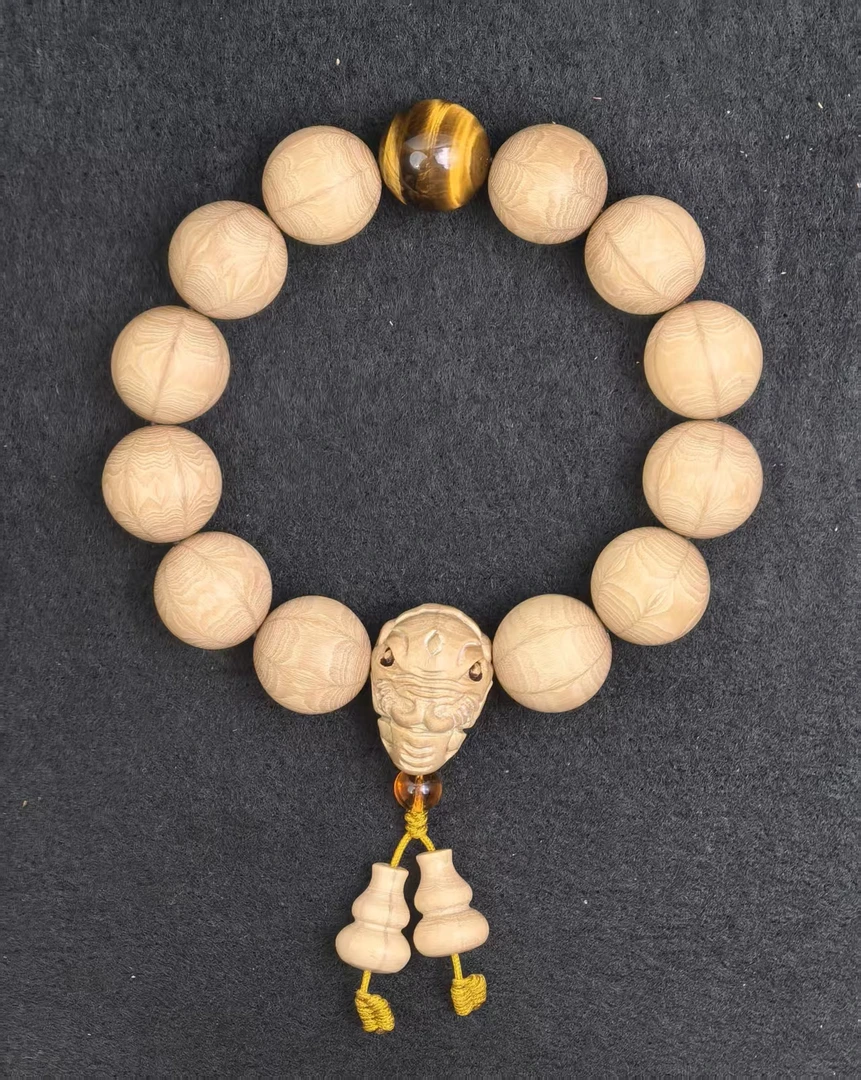 五台山六道木降龙木手串虎眼款