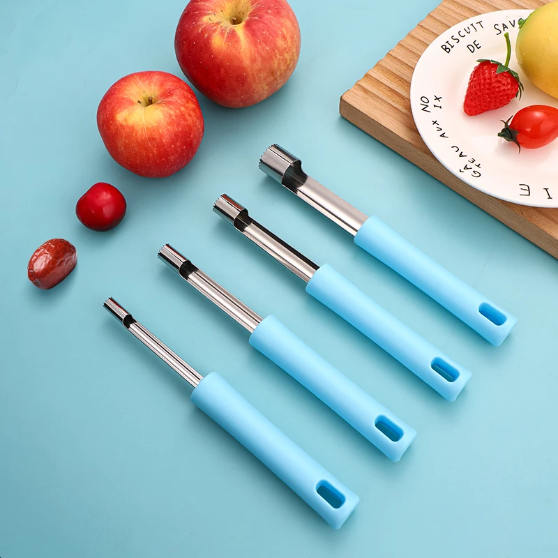 不锈钢水果去核器塑料手柄苹果核分离器取芯器山楂红枣苹果取核器