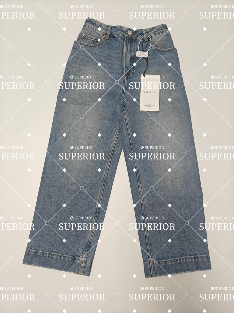 时尚百搭牛仔蓝直溜裤休闲风春夏秋季裤子九分裤