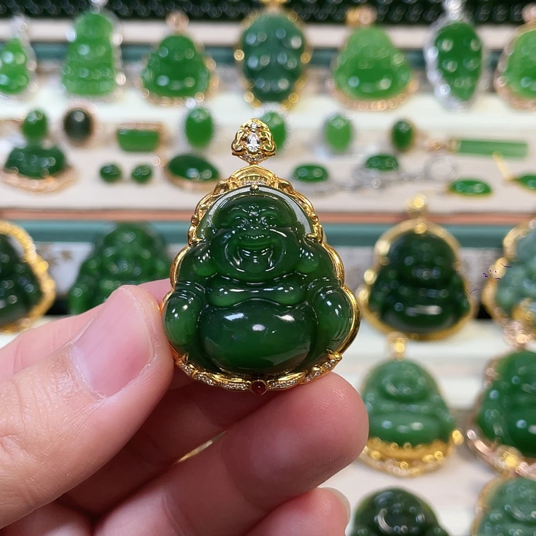 和田玉（碧玉）未镶嵌颈饰30mm