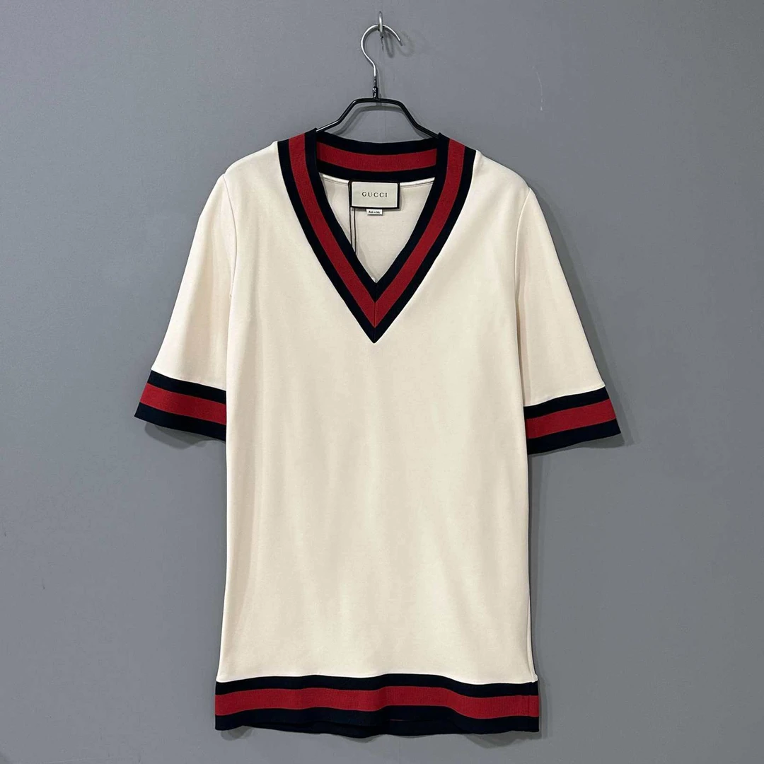 99新 GUCCI/古驰 纯色v领连衣裙/S码/72645