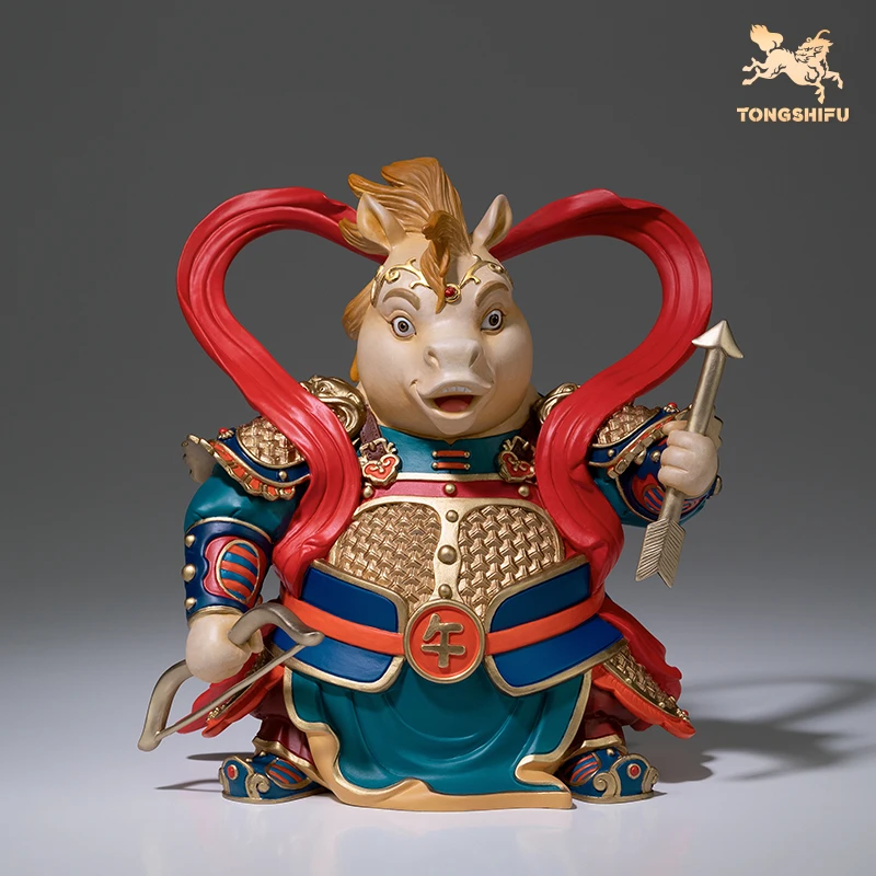 铜师傅 《国风璀璨十二生肖之收款马》 客厅桌面铜摆件工艺品