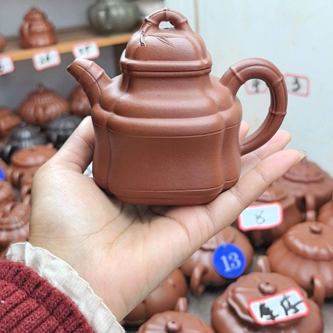 承***轩紫砂茶壶朱泥筋纹竹鼎240cc