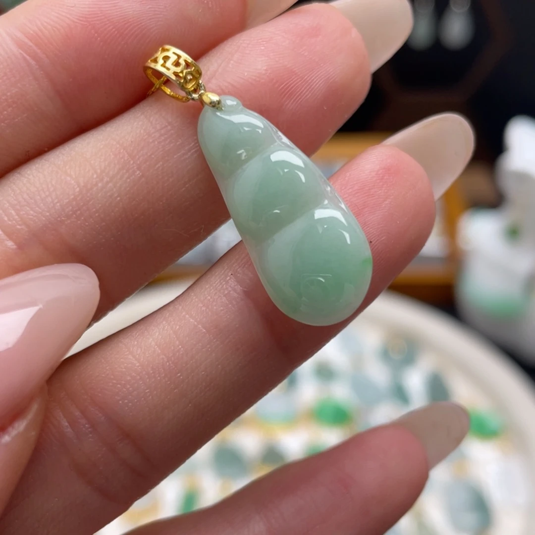 翡翠银S925镶嵌吊坠(不含链)