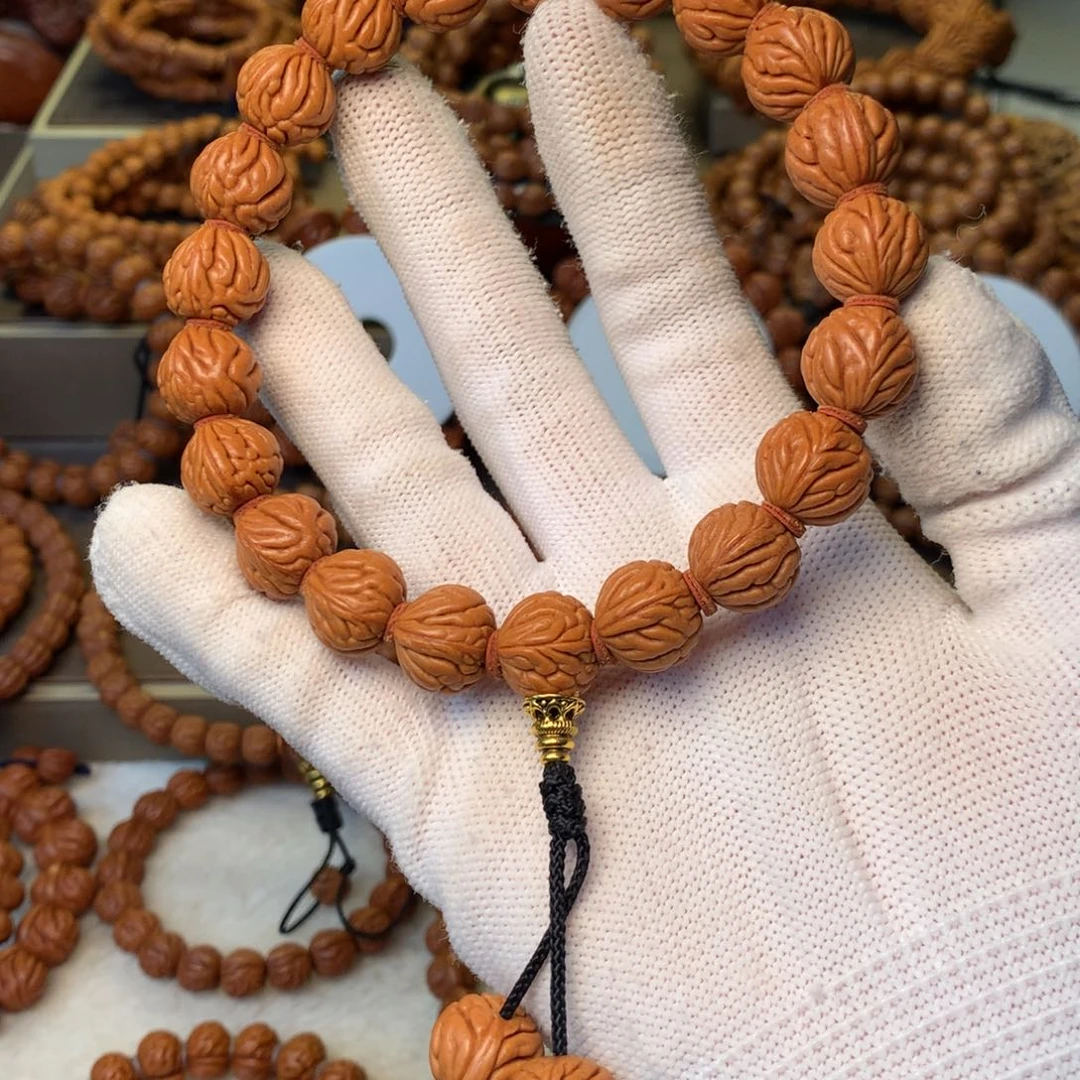 桃核手串秦岭龙纹