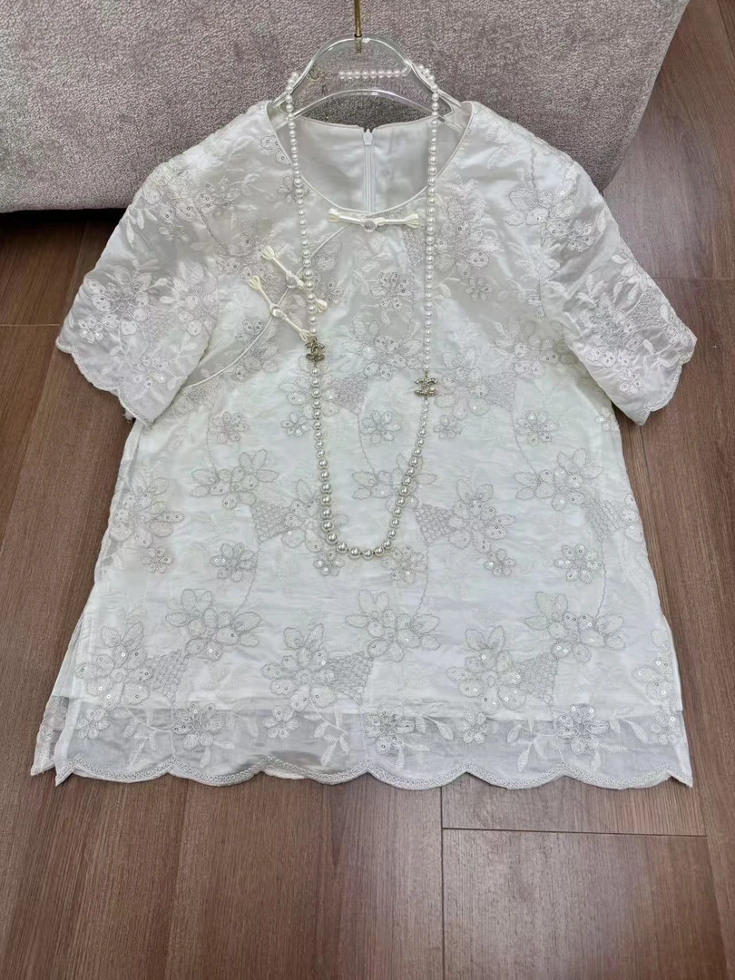 陈诺服饰——【白云光】新中式国风高定重工刺绣两件套装#774