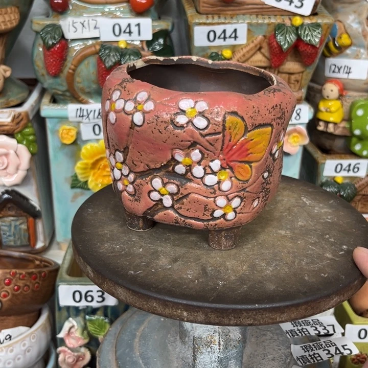 紫砂花盆粗陶材质多肉花盆
