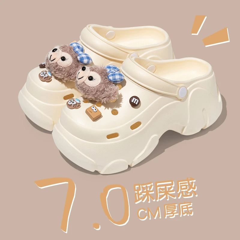 洋山公羊洞洞鞋女款2025新款爆款夏季雪莉玫凉拖鞋女鞋外穿厚底女