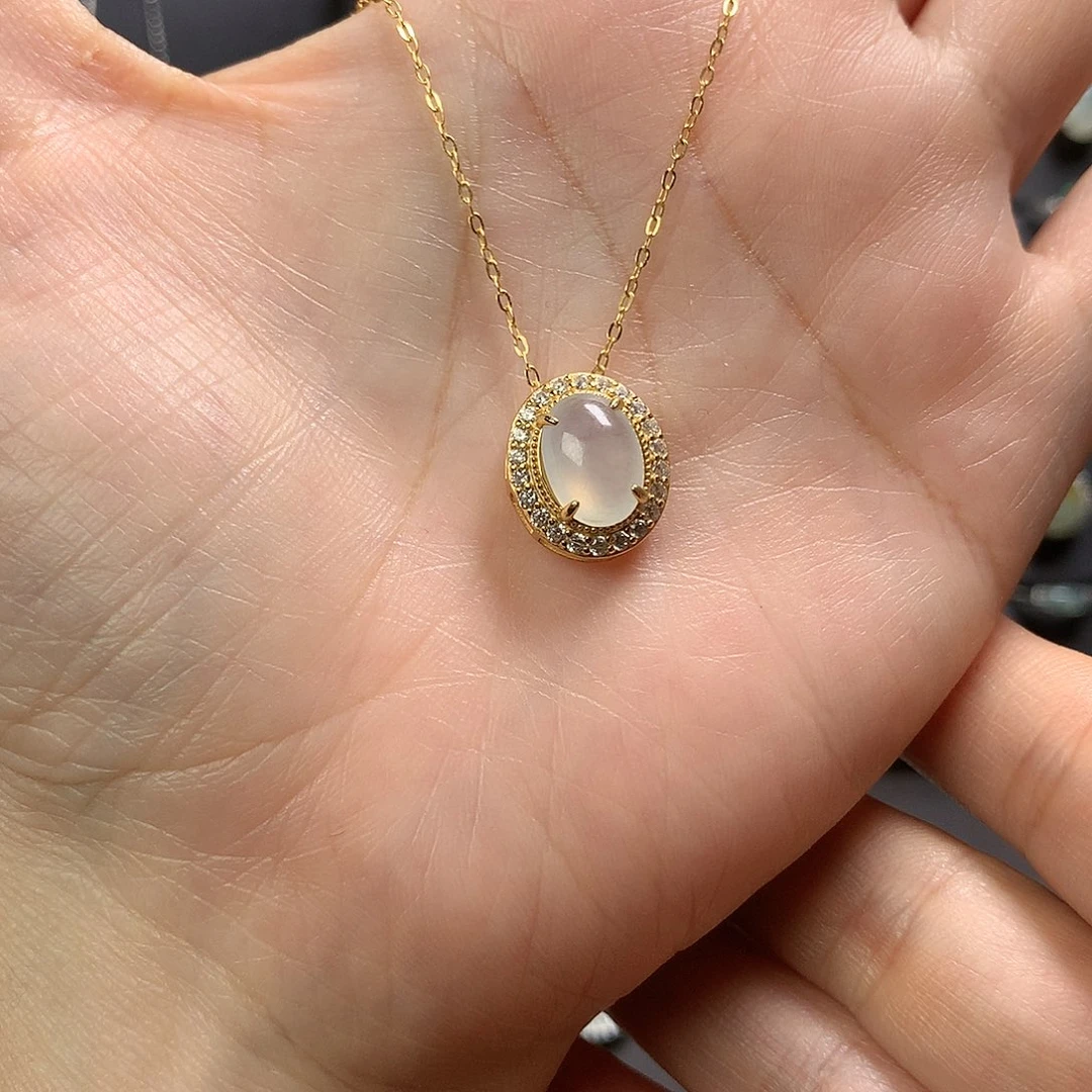 翡翠银S925镶嵌颈饰k****g111111