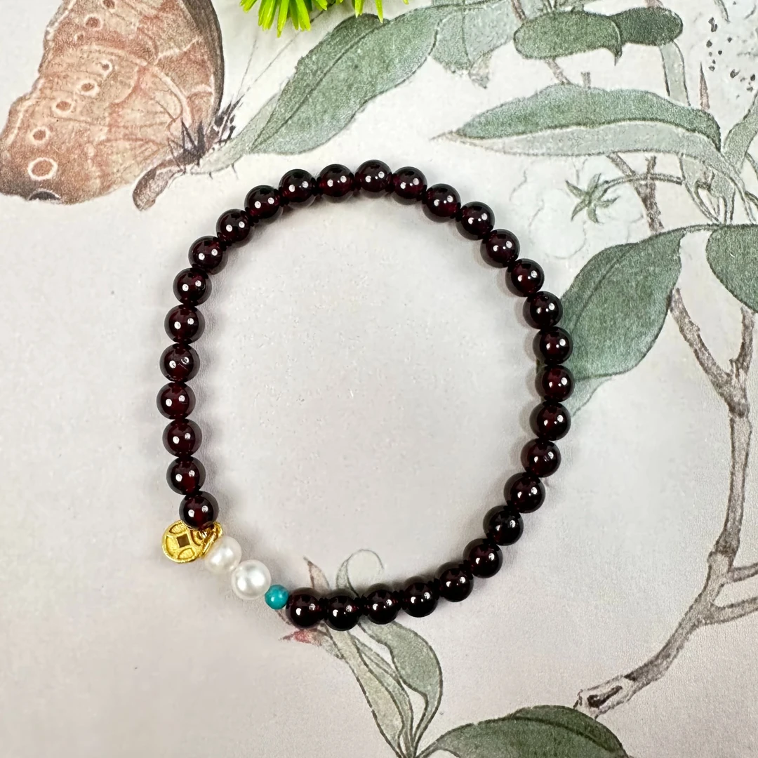 Y41石榴石手链女款气质百搭简约手串精美