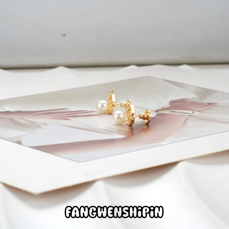 铜合金锆石耳饰 【镀K金】【925银针】耳环3918