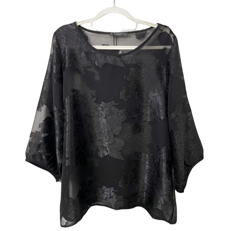 140花纹黑上衣大码复古时尚女装国风百搭遮肉显瘦女士上衣气质