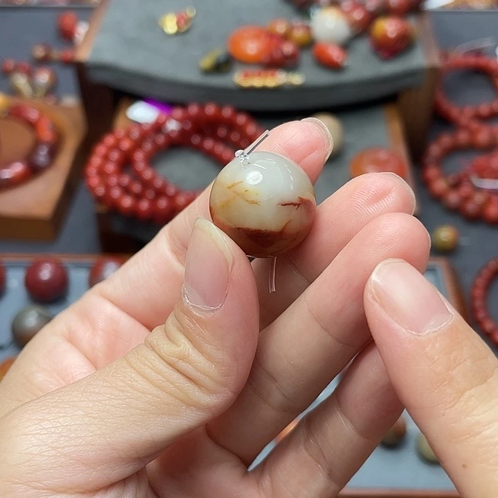 未镶嵌原矿南红单珠19多样性发南红玛瑙