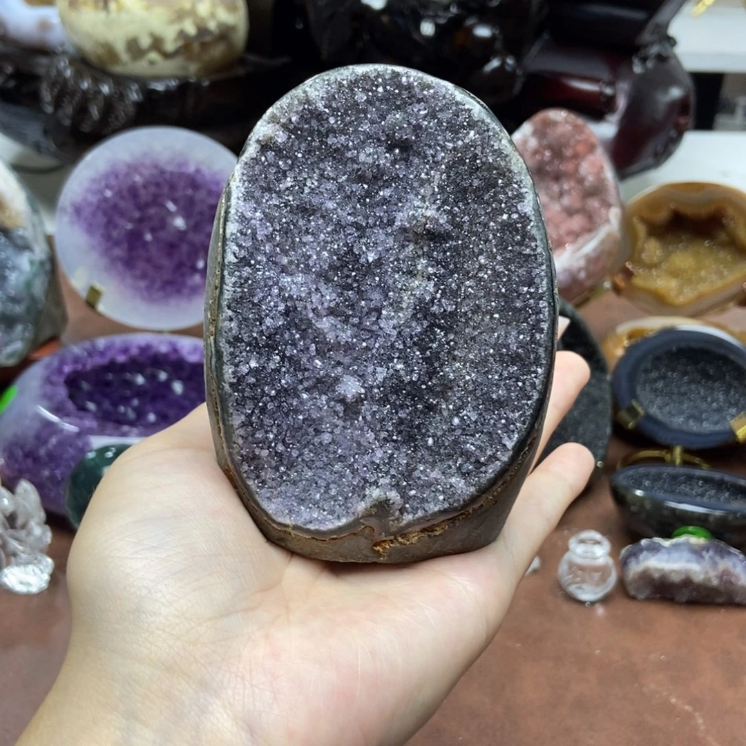 紫晶摆件未镶嵌水晶