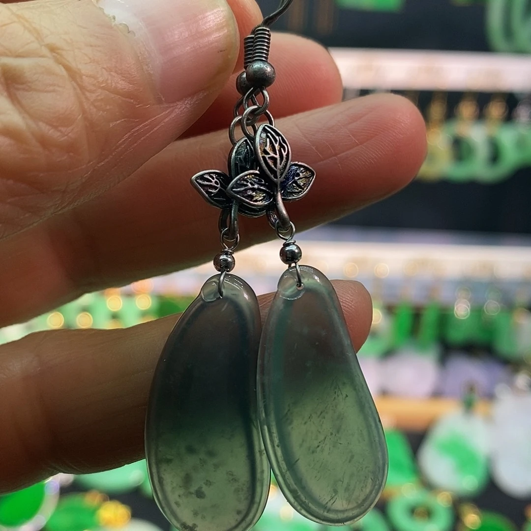 翡翠未镶嵌耳饰耳饰