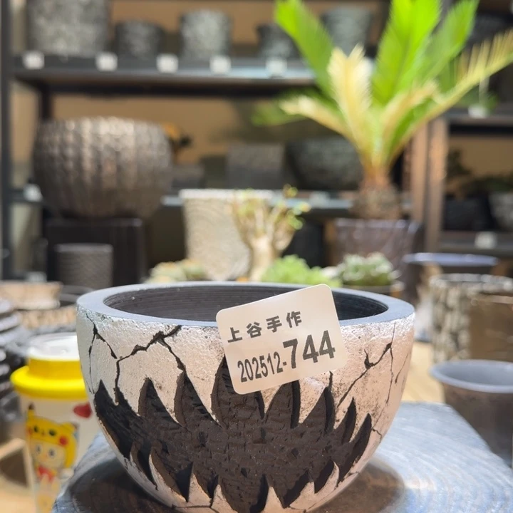 瑕疵黑陶内口12高8