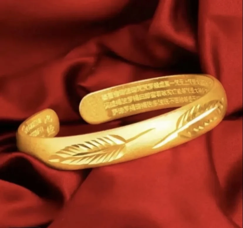 合金手镯 【羽毛手镯镯子】女款气质时尚百搭古法磨砂精美可调节