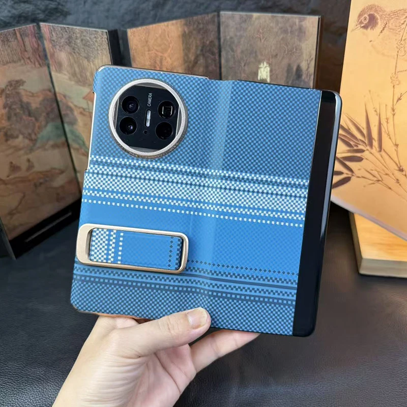 适用华为Matex6手机壳新款智能视窗翻盖皮套x5腕带旋转支架商务壳