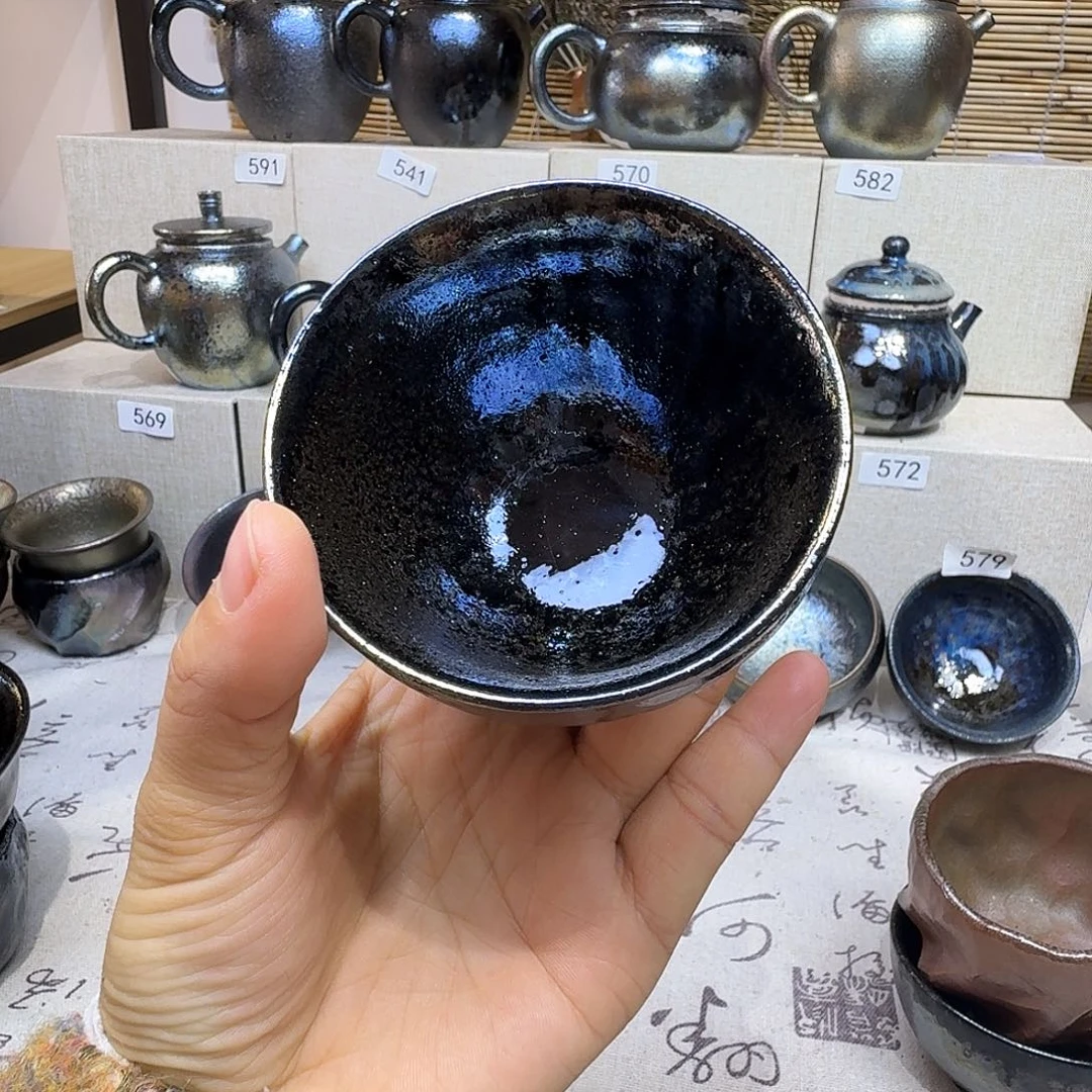 壶建水紫陶紫泥柴烧杯
