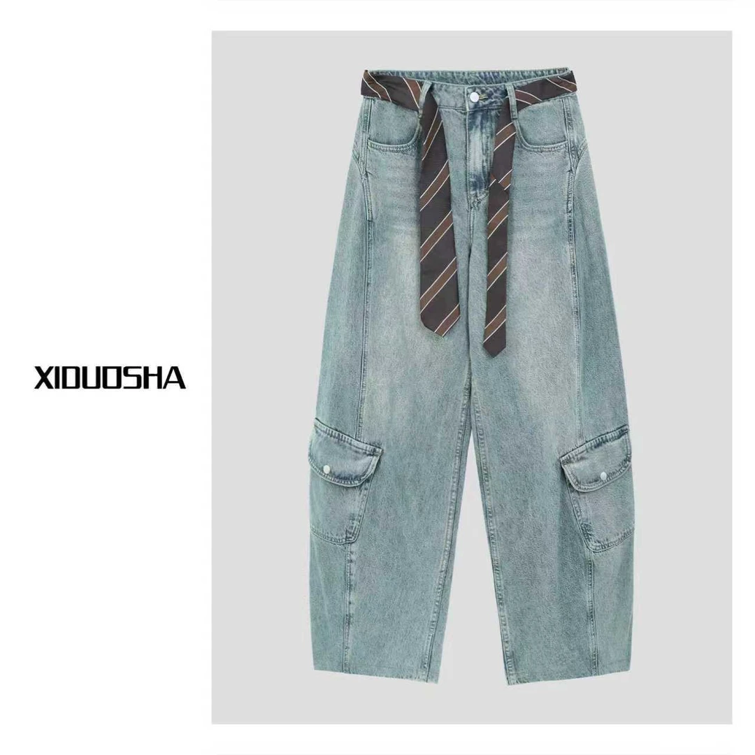 XIDUOSHA/喜朵莎 设计款腰带显瘦工装裤 XDS1595