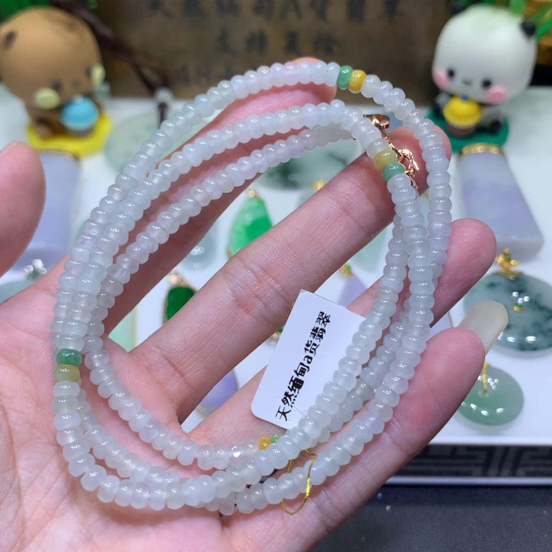 翡翠未镶嵌项链644