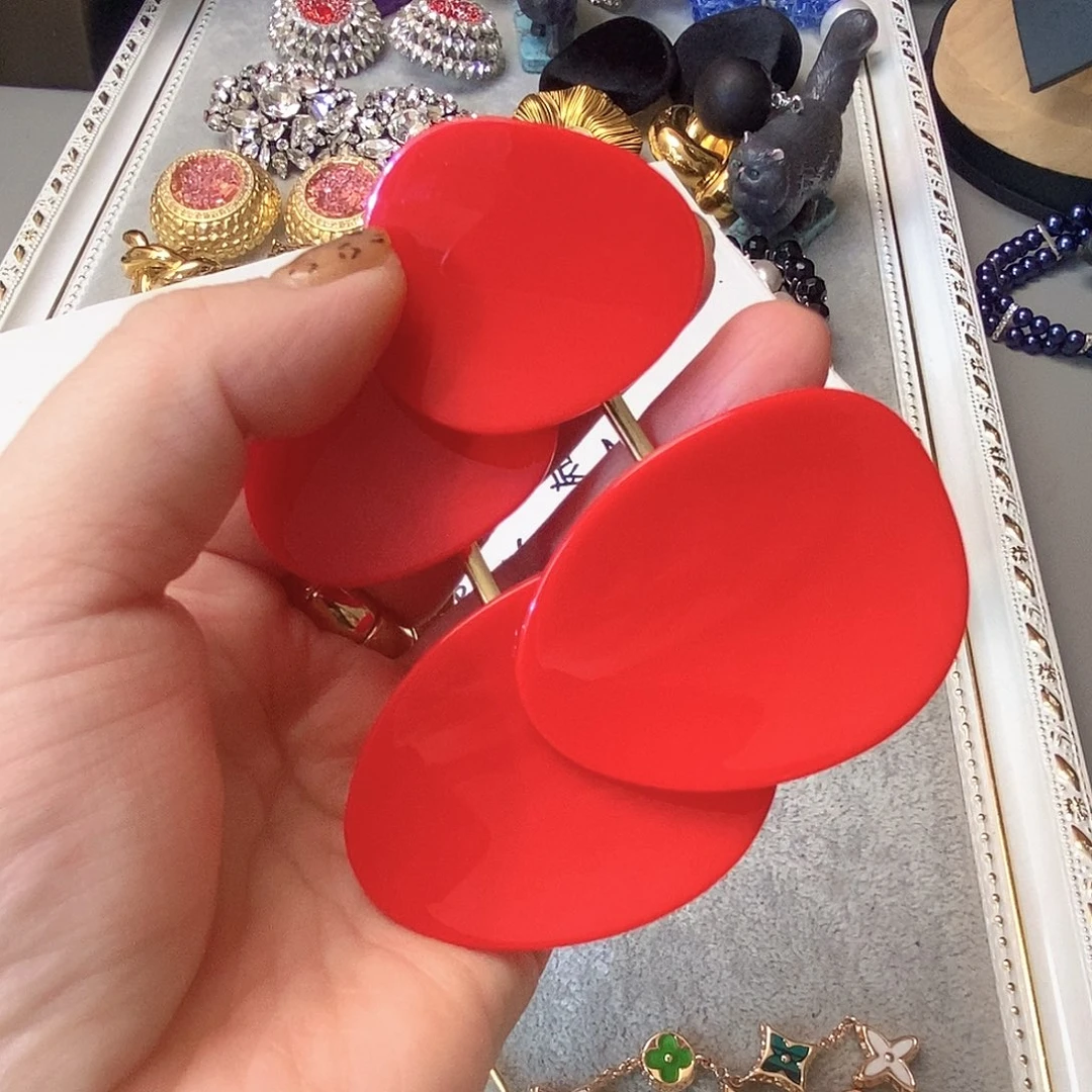 锆石纯铜合金耳环