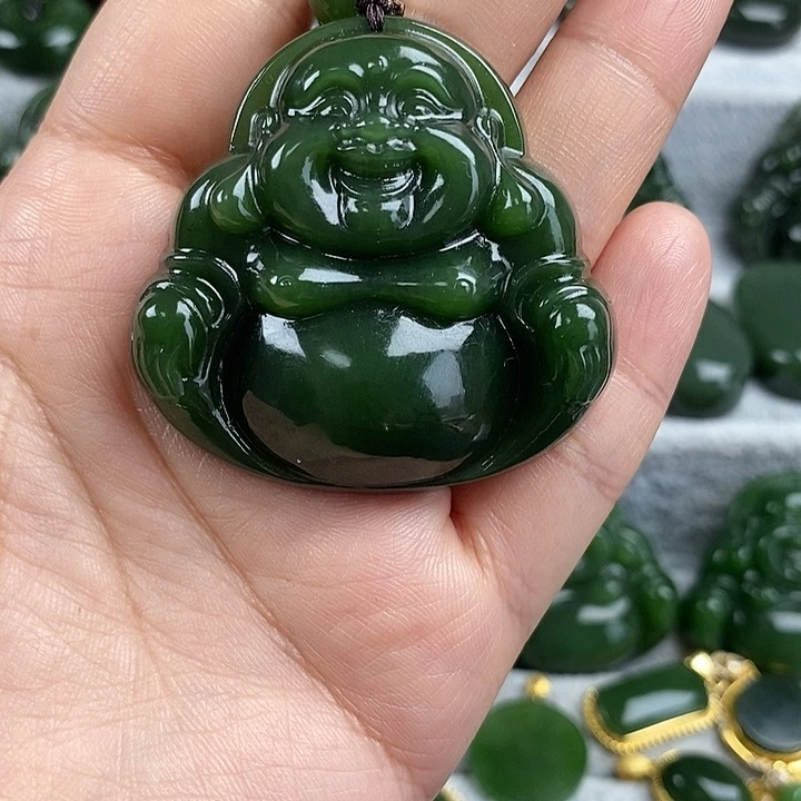 金***土和田玉（碧玉）未镶嵌颈饰