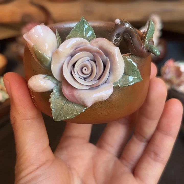 千玺造物柴烧茶杯