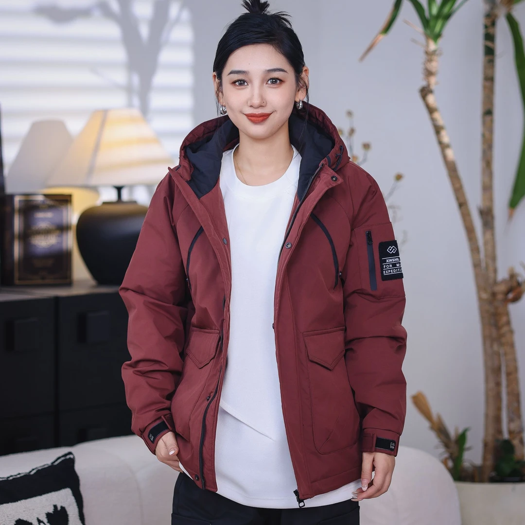 冬季男士新款外套棉服三防户外连帽保暖宽松休闲秋冬款加厚款棉衣