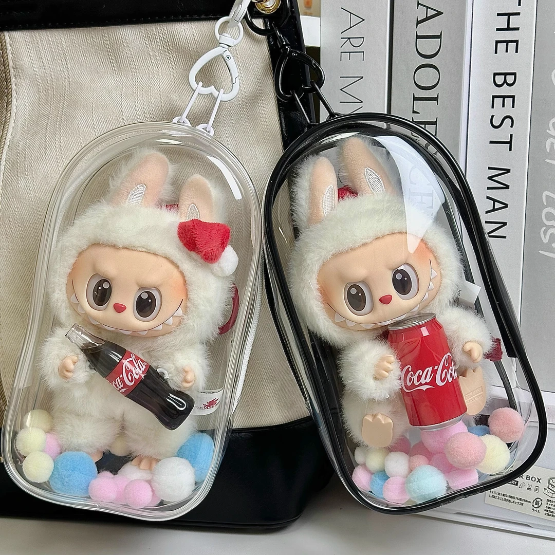 加厚版Labubu搪胶高清保护套拉布布可口可乐马卡龙春天野遛娃包