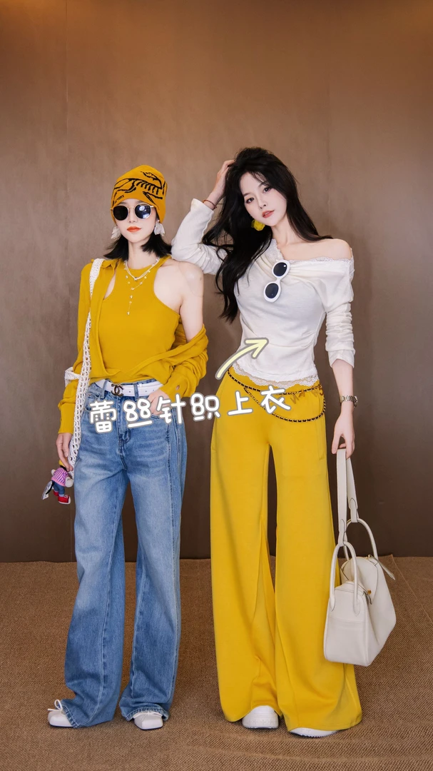 SISTER姐妹家【蕾丝荡领上衣】修身显瘦法式蕾丝拼接百搭打底针织衫