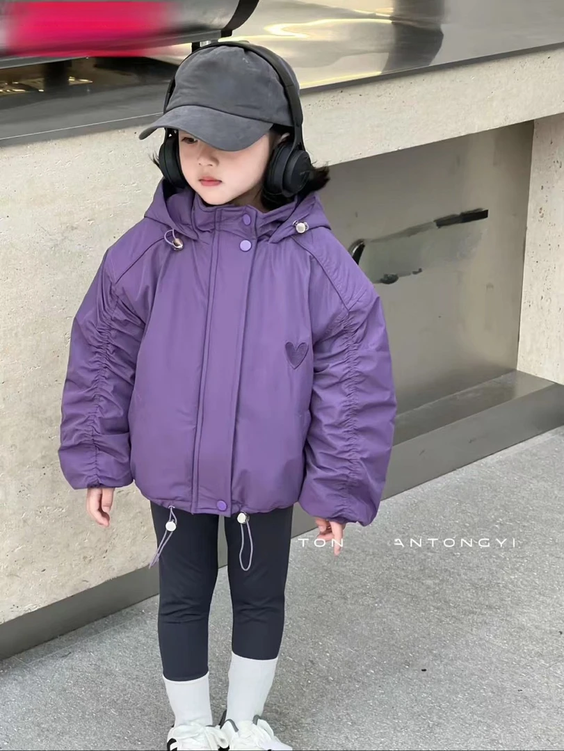 女童冬款棉服外套加绒保暖时尚百搭休闲连帽女宝冬季韩版