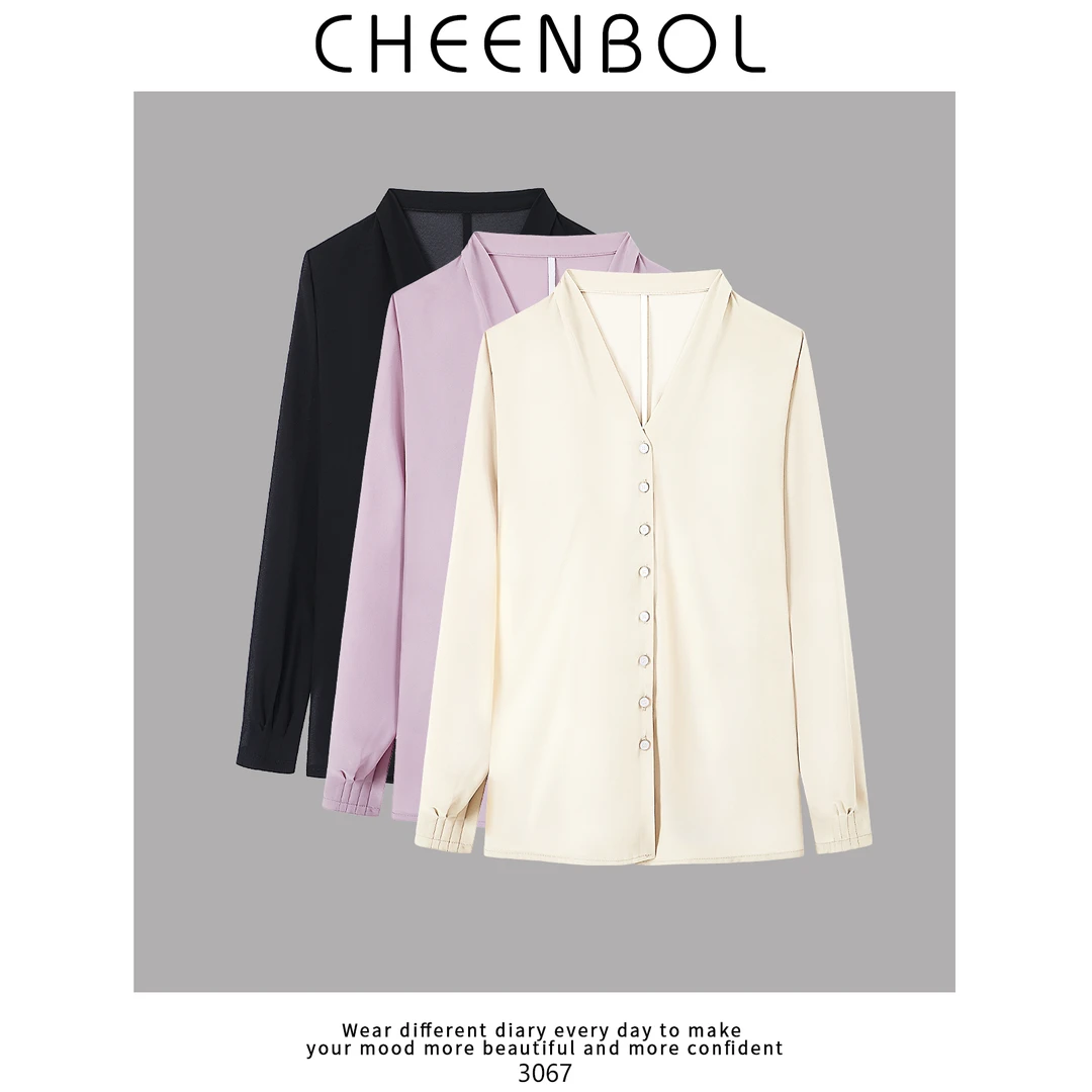 3067衬衫春秋新款超薄开衫气质长袖黑色时尚设计感小众上衣