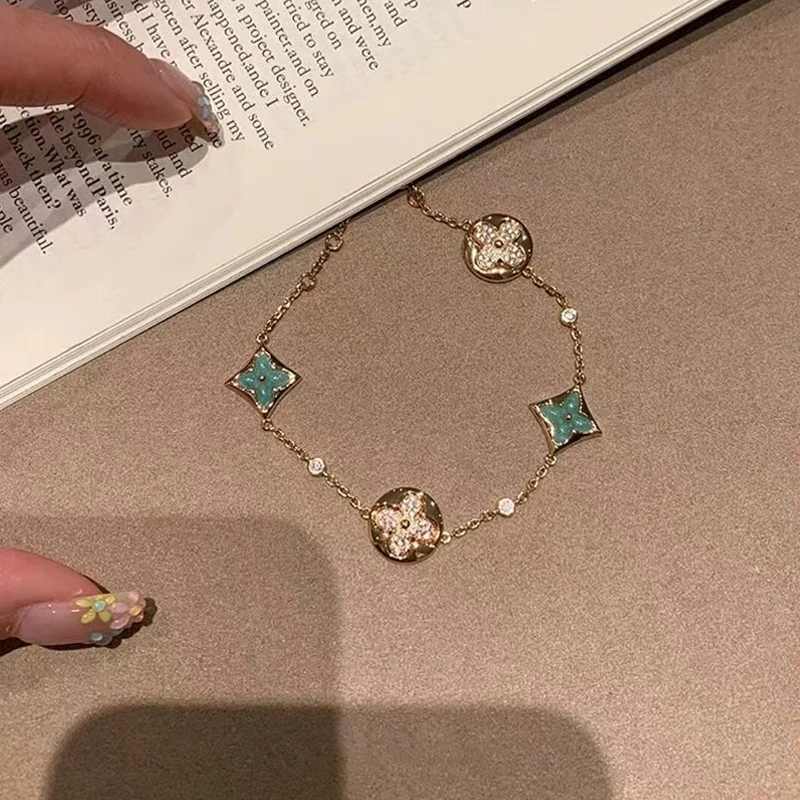 【夏日薄荷】薄荷曼波花瓣手链项链2025新款轻奢气质绝美小香风手饰