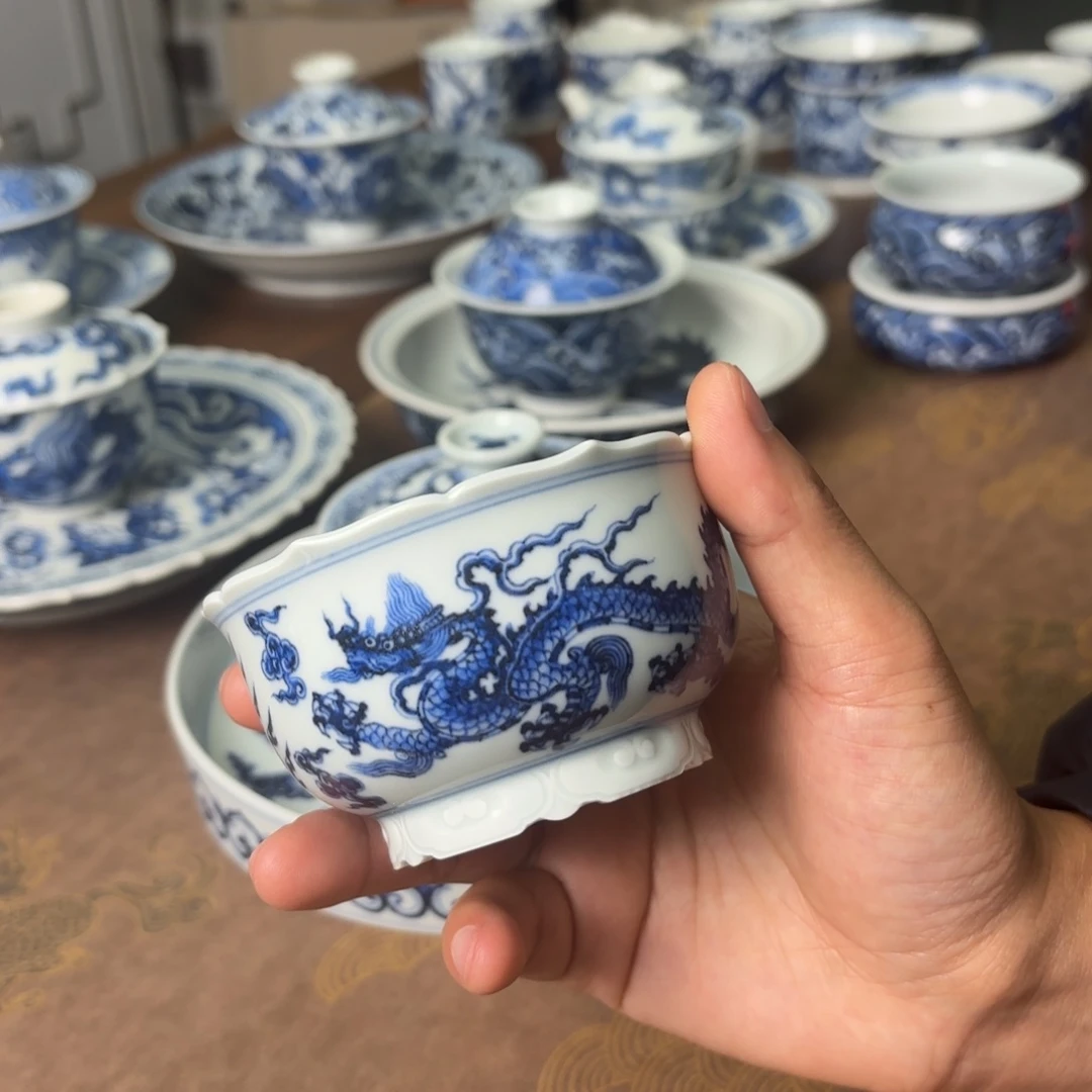 摆件陶景德镇手绘茶器