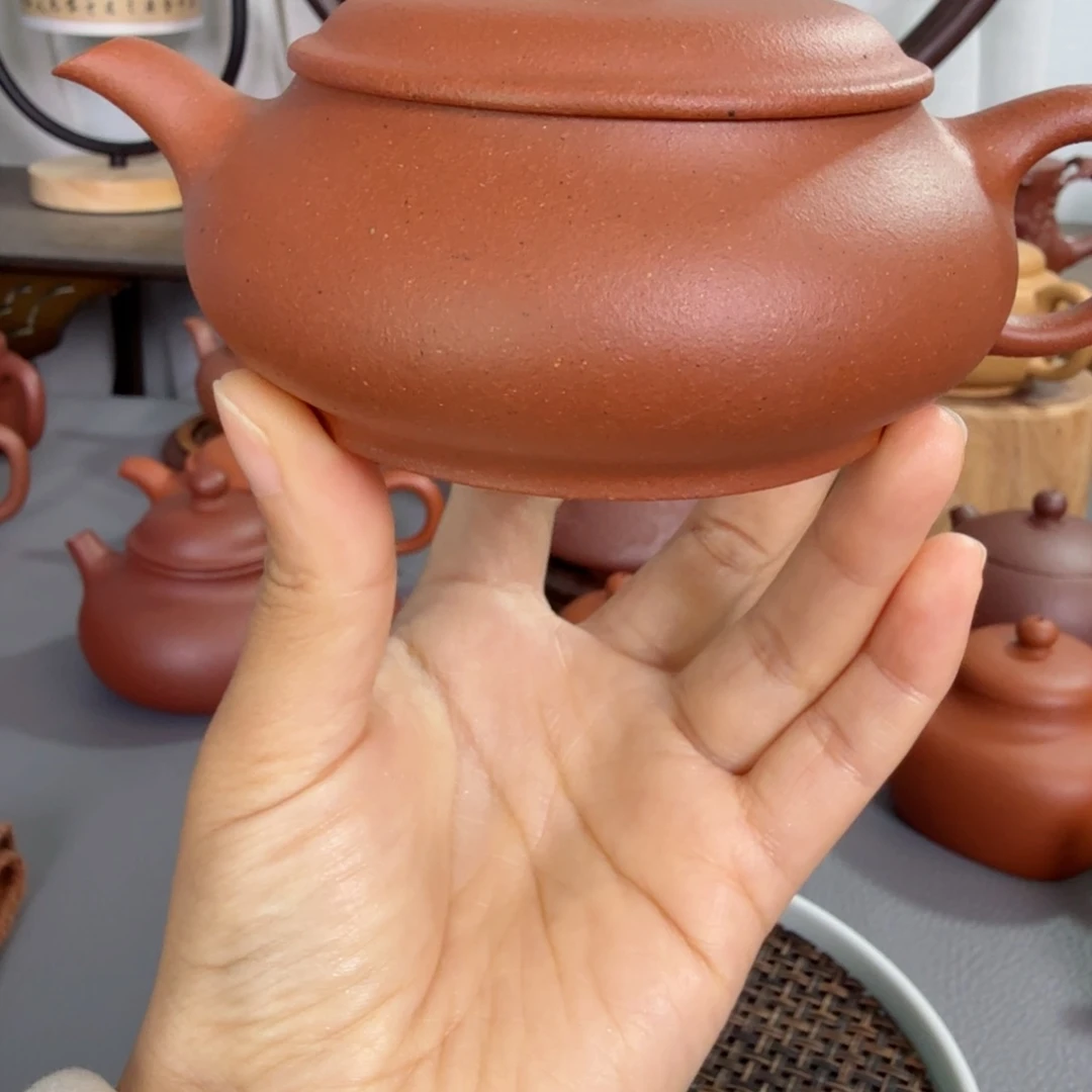 紫砂茶壶哈*赤紫砂壶180cc红泥明炉