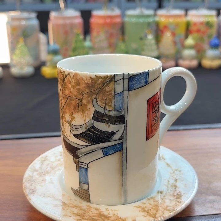 杯景德镇釉下五彩手绘