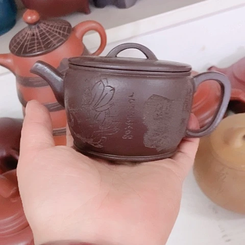 茶杯绿泥宜兴紫砂全手工制作