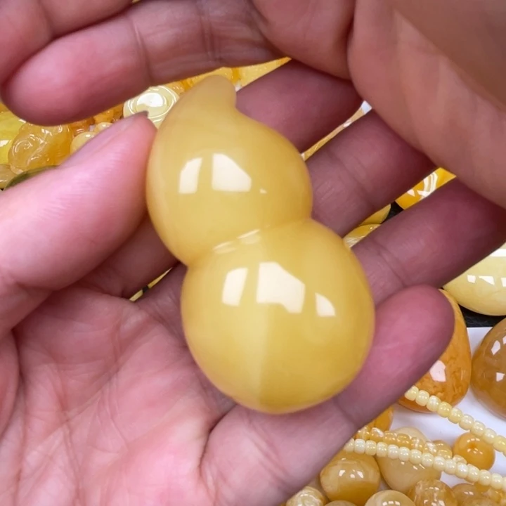 裸石蜜蜡未镶嵌蜜蜡葫芦吊坠