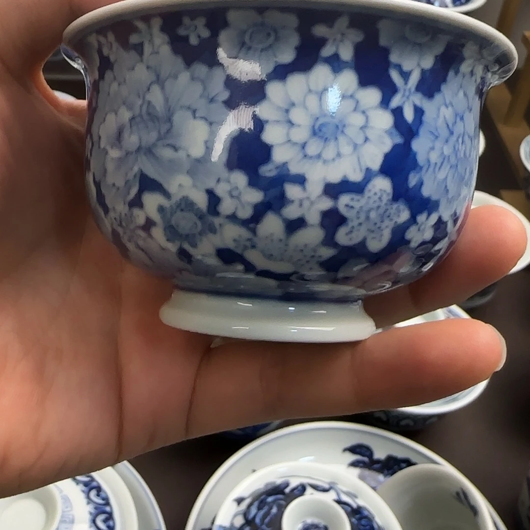 微瑕全手绘景德镇陶瓷茶具