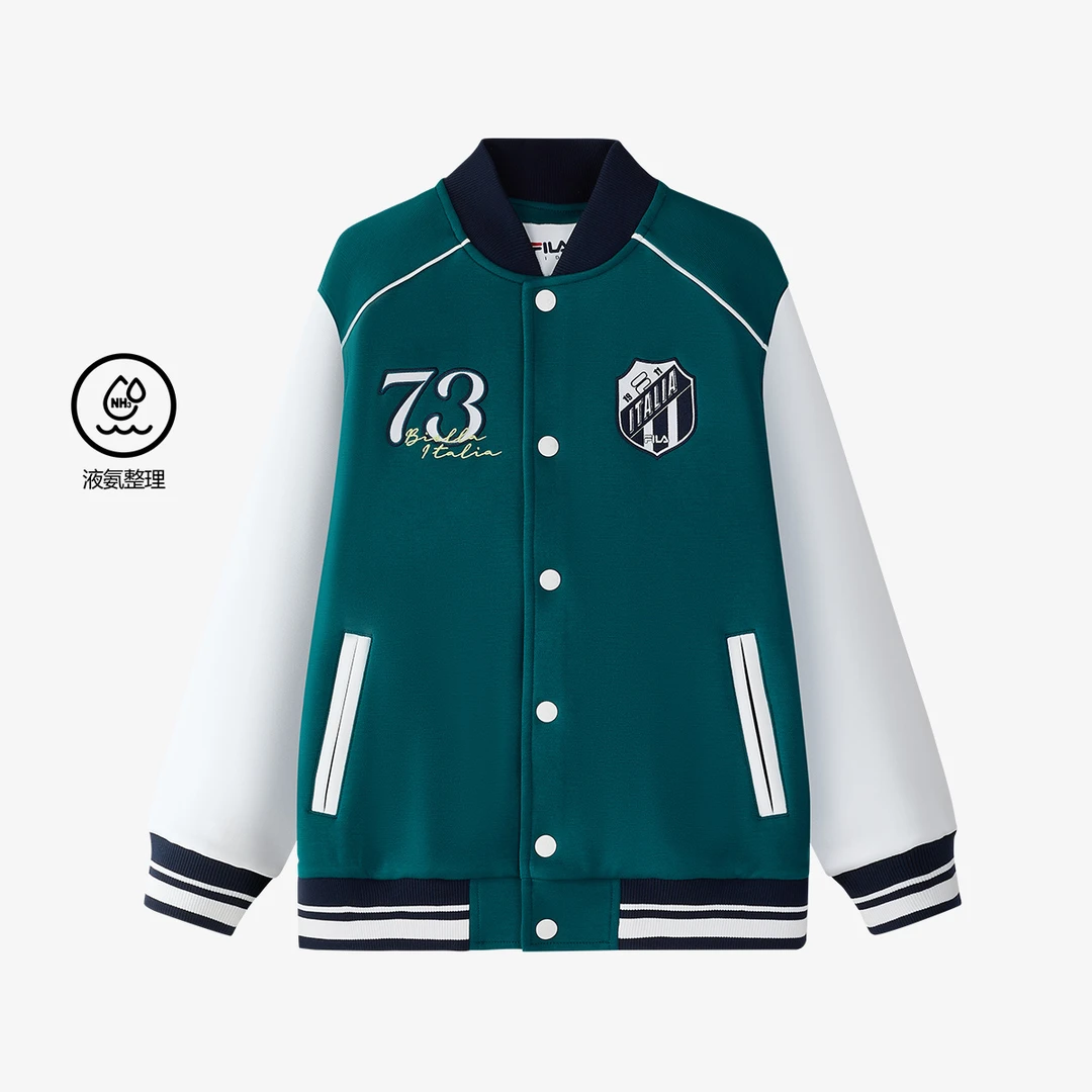 FILAKIDS新款儿童【中大童】学院风时尚复古棒球服外套K12B511502