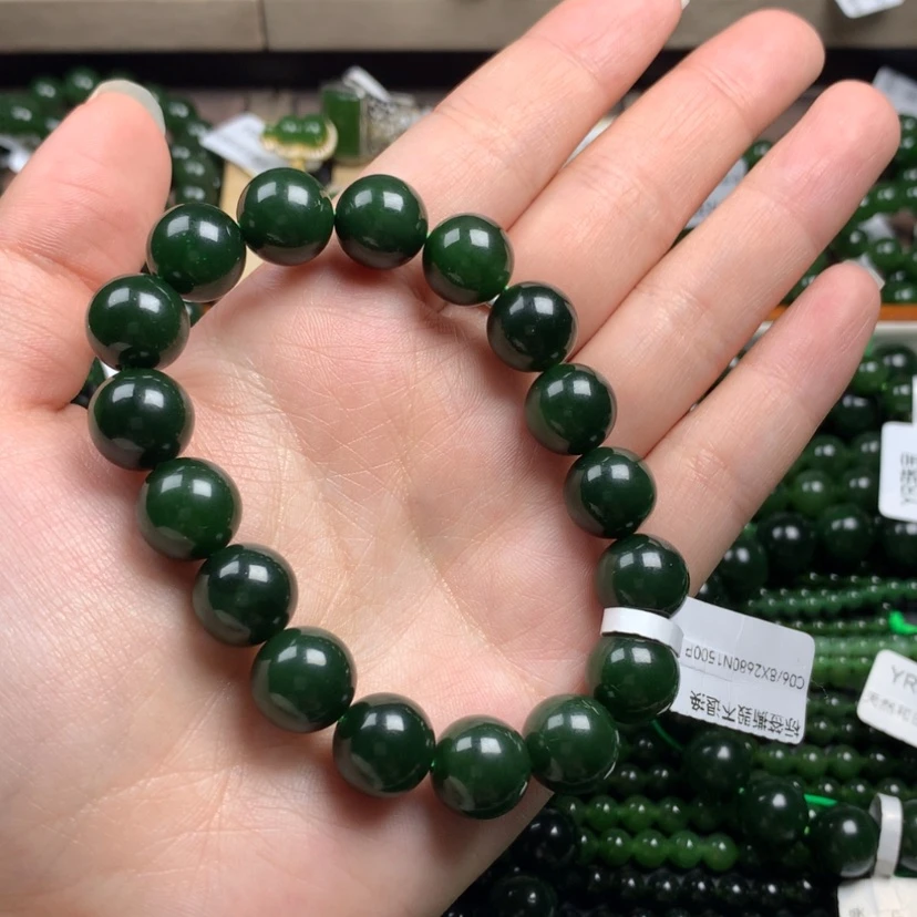【闪购商品】和田玉（碧玉）手串未镶嵌骑****?