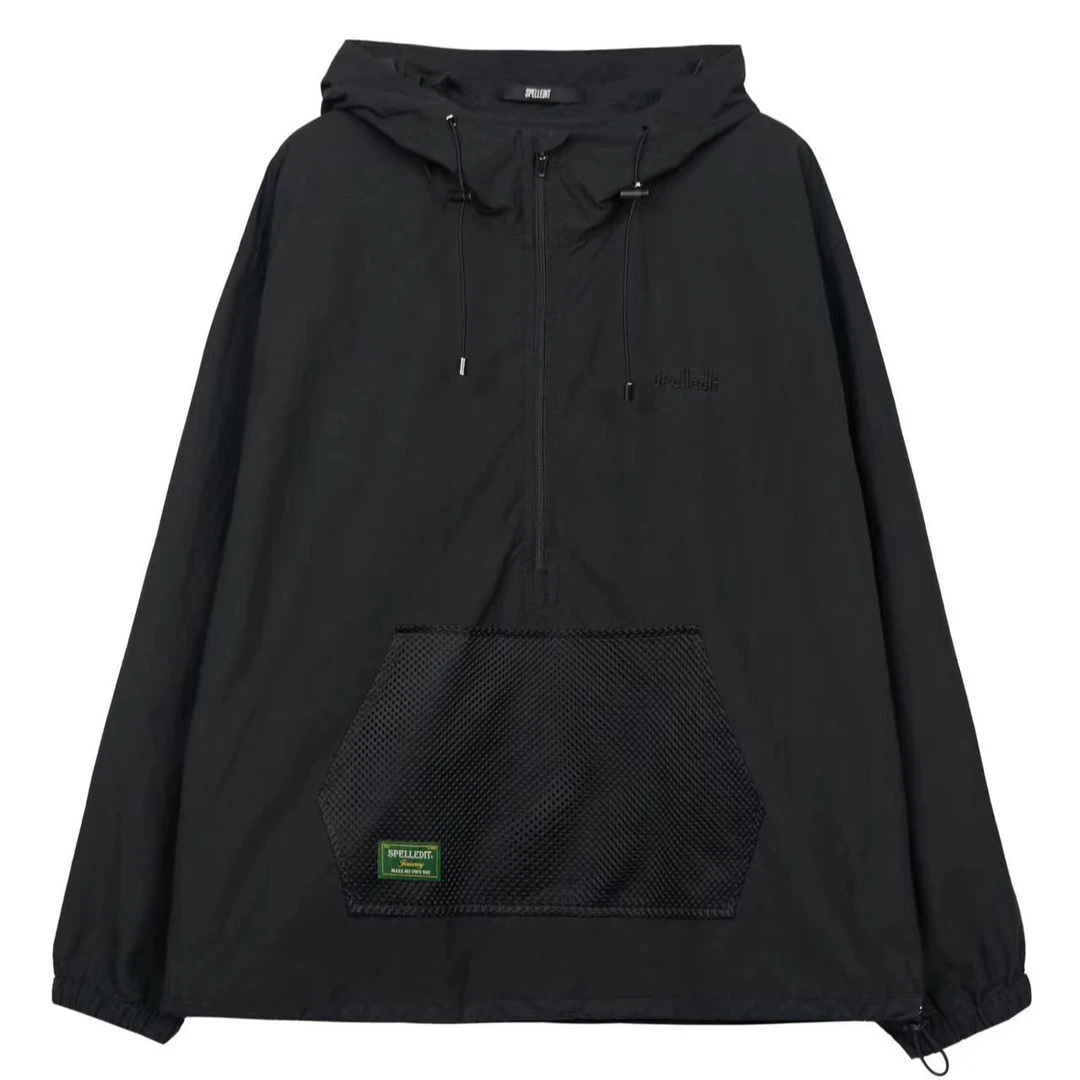 SPELLEDIT半拉链网眼宽松外套/NO退换