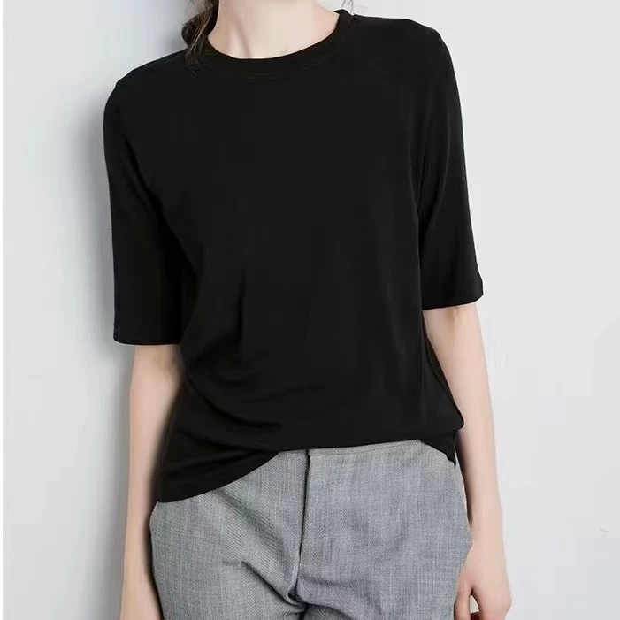 612纯色百搭女士短袖