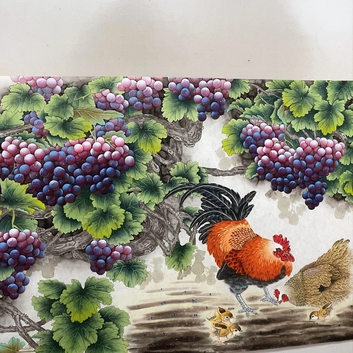 国画用****5国画作品展品中展出