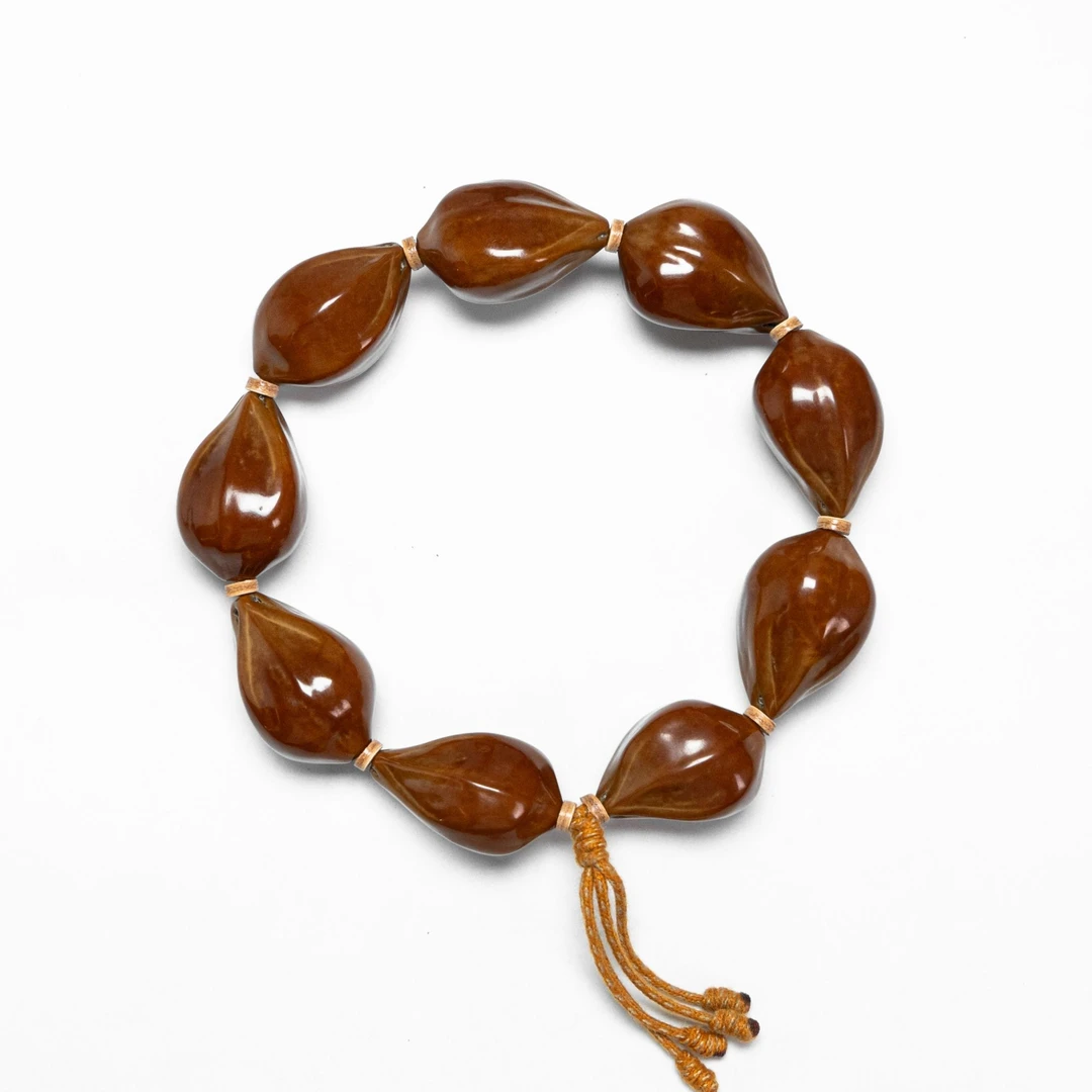 大尺寸全明料 手工抛光 橄榄核文玩手串把玩收藏 素籽编号05