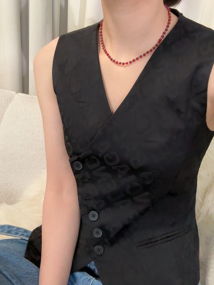设计师款夏季复古修身马甲